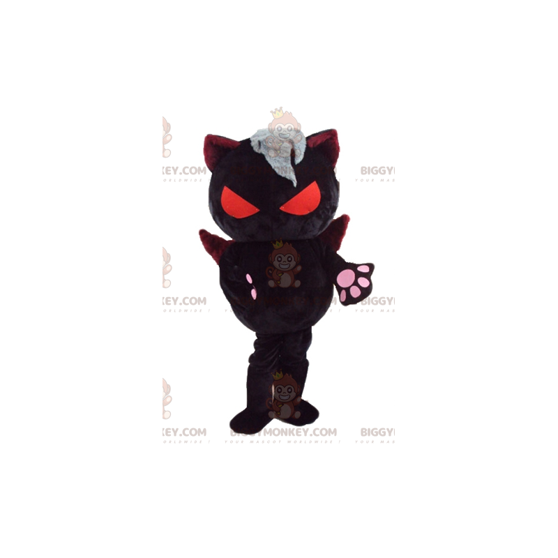 BIGGYMONKEY™ Mascot Costume Evil Cat with Orange Eyes and Wings