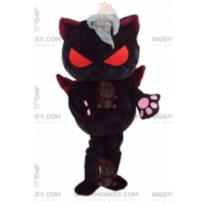 BIGGYMONKEY™ Mascot Costume Evil Cat with Orange Eyes and Wings