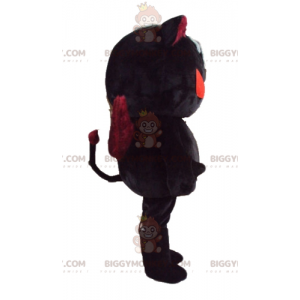 Maskot BIGGYMONKEY™ Kostýmní kostým Zlá kočka s oranžovýma