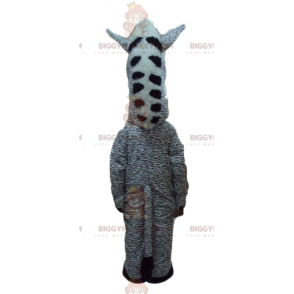 Simpatico costume da mascotte zebra tabby marrone e bianco