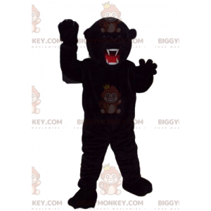 Traje de mascote de urso preto BIGGYMONKEY™ de aparência feroz