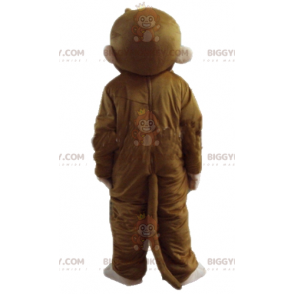 Costume de mascotte BIGGYMONKEY™ de singe marron et rose très