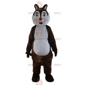 Tic or Tac Brown and White Squirrel BIGGYMONKEY™ Mascot Costume