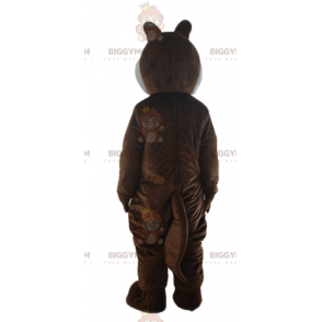 Costume de mascotte BIGGYMONKEY™ d'écureuil marron et blanc de