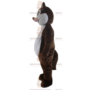 Costume de mascotte BIGGYMONKEY™ d'écureuil marron et blanc de