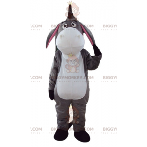 Disfraz de mascota Burro Eeyore gris, blanco y rosa