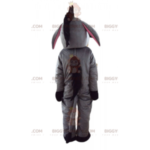 Grauweißes und rosa Eeyore Esel BIGGYMONKEY™ Maskottchen Kostüm