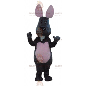 Costume de mascotte BIGGYMONKEY™ de souris grise et rose avec