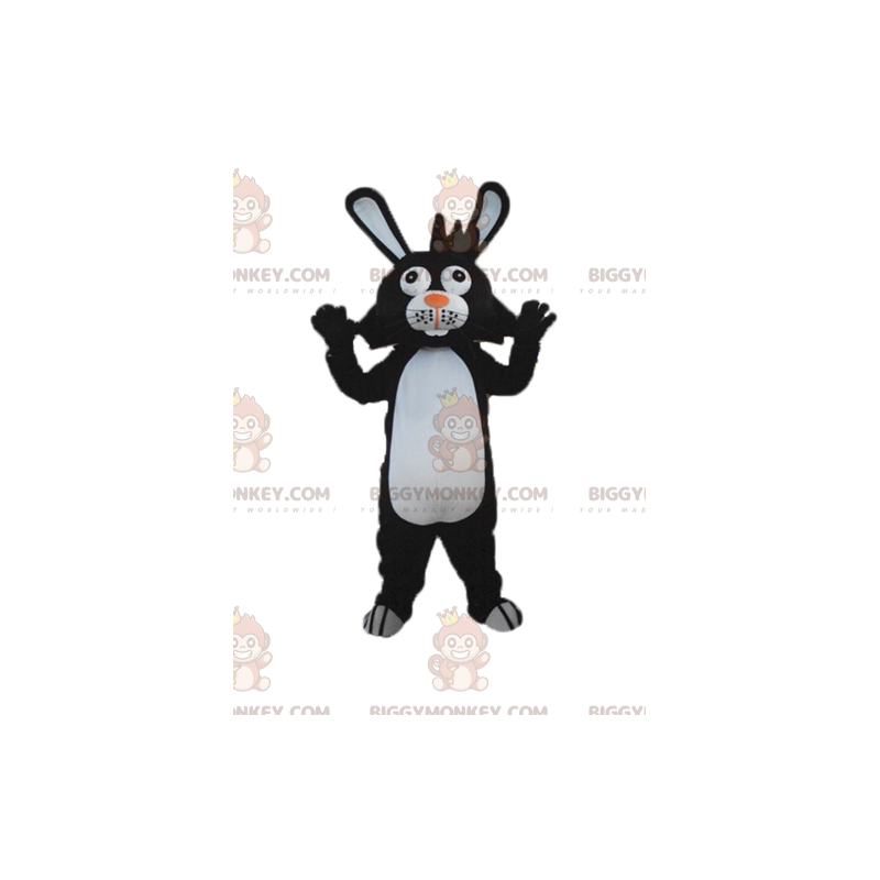 Στολή μασκότ Big Ears Black and White Bunny BIGGYMONKEY™ -