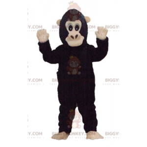 Bruin en bruin aap BIGGYMONKEY™ mascottekostuum -