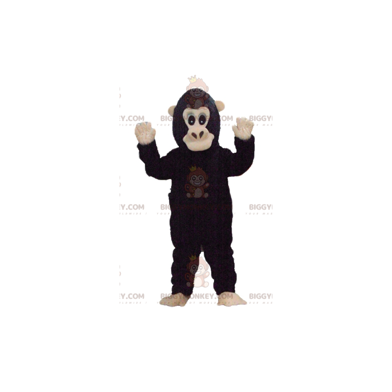 Costume mascotte BIGGYMONKEY™ scimmia marrone e marrone chiaro