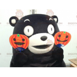 Costume della mascotte dell'orso bianco e nero BIGGYMONKEY™ -