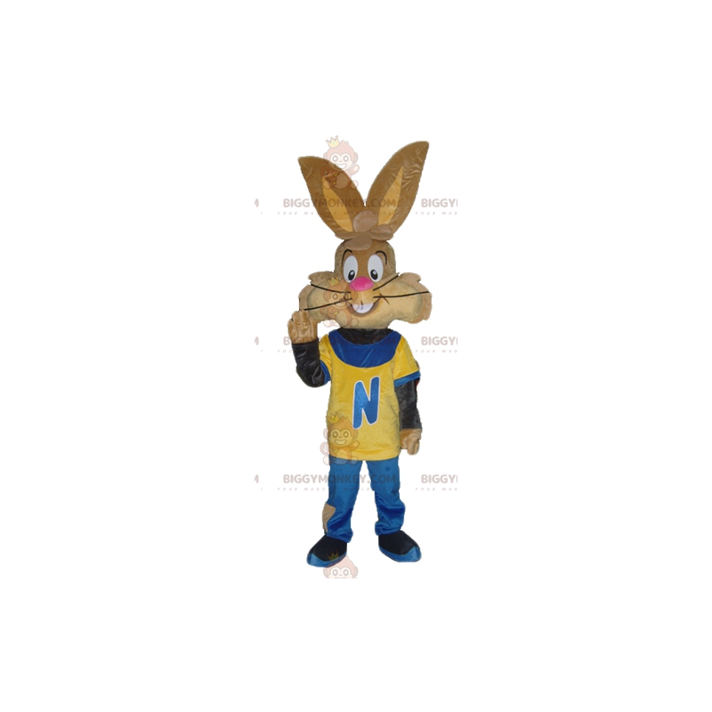 Kostým maskota Nesquik Famous Brown Bunny Quicky BIGGYMONKEY™ –