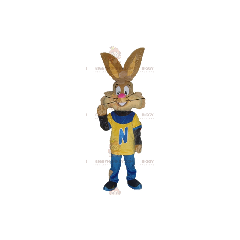 Στολή μασκότ Nesquik Famous Brown Bunny Quicky BIGGYMONKEY™ -