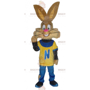 Costume de mascotte BIGGYMONKEY™ de Quicky lapin marron de