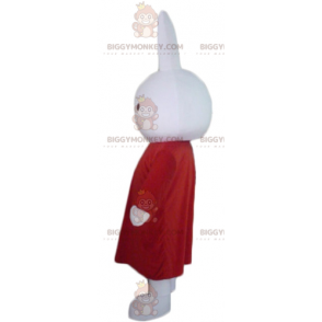 BIGGYMONKEY™ Costume da mascotte Coniglio di peluche bianco con