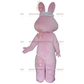 Costume da mascotte gigante rosa e coniglio bianco BIGGYMONKEY™