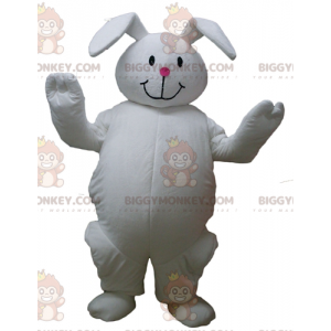 Cute Big Plump White Rabbit BIGGYMONKEY™ Mascot Costume –