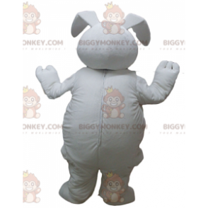 Cute Big Plump White Rabbit BIGGYMONKEY™ Mascot Costume –