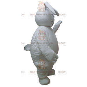 Costume de mascotte BIGGYMONKEY™ de gros lapin blanc dodu et