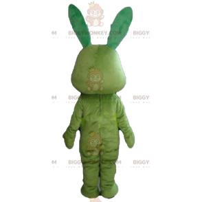 Costume de mascotte BIGGYMONKEY™ de lapin tout vert drôle et