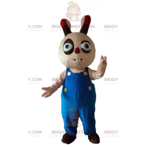 Costume de mascotte BIGGYMONKEY™ de lapin beige et marron dodu