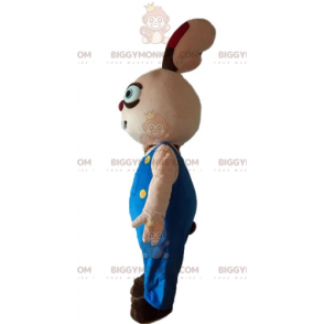 Costume de mascotte BIGGYMONKEY™ de lapin beige et marron dodu