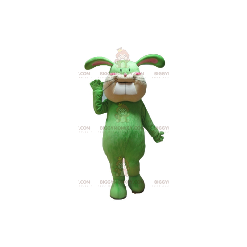 BIGGYMONKEY™ zacht en schattig groen en bruin konijn