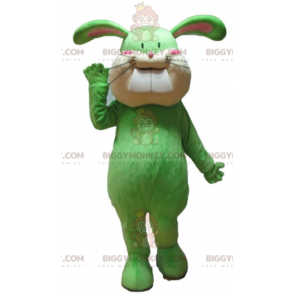 BIGGYMONKEY™ zacht en schattig groen en bruin konijn