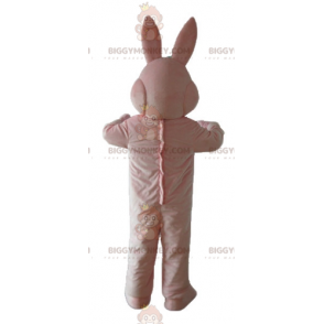 Costume de mascotte BIGGYMONKEY™ de lapin rose avec une chemise