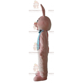 Costume de mascotte BIGGYMONKEY™ de lapin rose avec une chemise