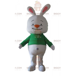 Disfraz de mascota Fat White Rabbit BIGGYMONKEY™ con camiseta