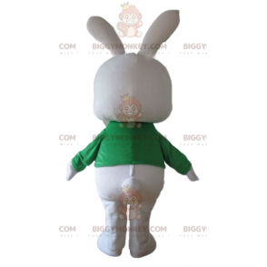 Costume de mascotte BIGGYMONKEY™ de gros lapin blanc avec un