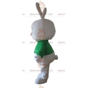 Costume de mascotte BIGGYMONKEY™ de gros lapin blanc avec un