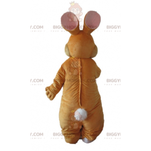 Costume de mascotte BIGGYMONKEY™ de lapin marron et blanc doux