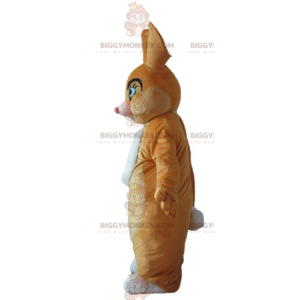 Costume de mascotte BIGGYMONKEY™ de lapin marron et blanc doux