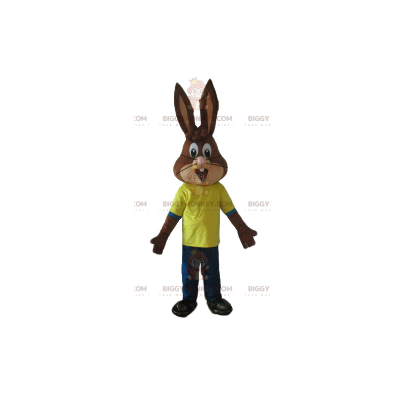 Nesquik Famous Brown Bunny Quicky BIGGYMONKEY™ maskotkostume -