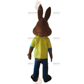 Costume de mascotte BIGGYMONKEY™ de Quicky lapin marron de