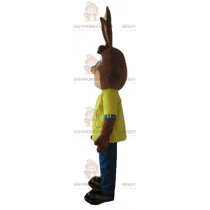 Kostým maskota Nesquik Famous Brown Bunny Quicky BIGGYMONKEY™ –