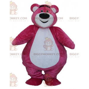 BIGGYMONKEY™ Grote mollige en schattige roze en witte beer