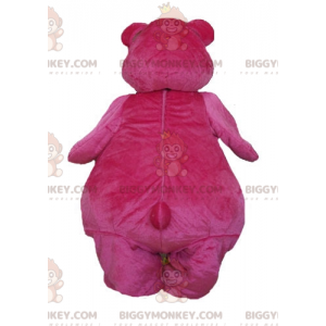 BIGGYMONKEY™ Disfraz de mascota de oso rosa y blanco lindo y