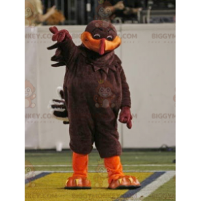 Brun och orange fågel BIGGYMONKEY™ maskotdräkt - BiggyMonkey
