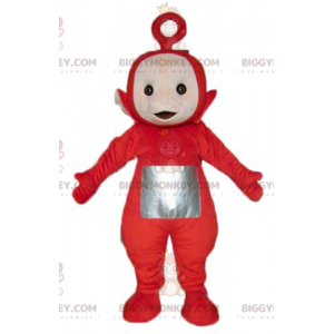 Στολή μασκότ BIGGYMONKEY™ Po the Famous Cartoon Red Teletubbies