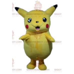 Disfraz de mascota de dibujos animados amarillo famoso Pikachu