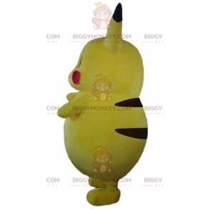 Disfraz de mascota de dibujos animados amarillo famoso Pikachu