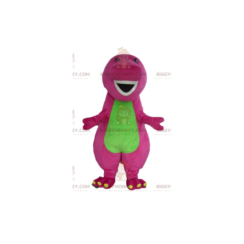 Costume de mascotte BIGGYMONKEY™ de dinosaure rose et vert