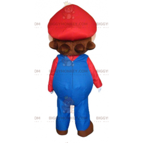 Fato de mascote do famoso personagem de videogame Mario