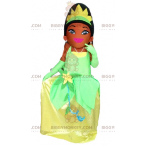 BIGGYMONKEY™ Prinses Tiana-mascottekostuum van The Princess and