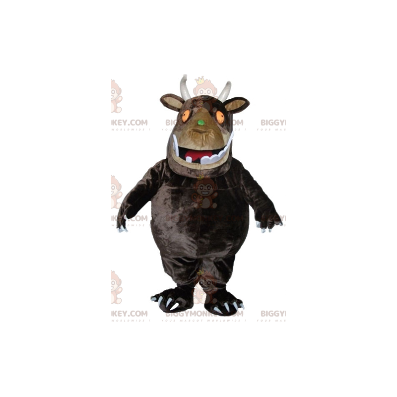 Costume de mascotte BIGGYMONKEY™ de gros monstre marron avec de