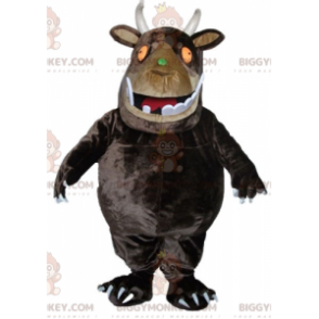 BIGGYMONKEY™ Costume da mascotte grande mostro marrone con